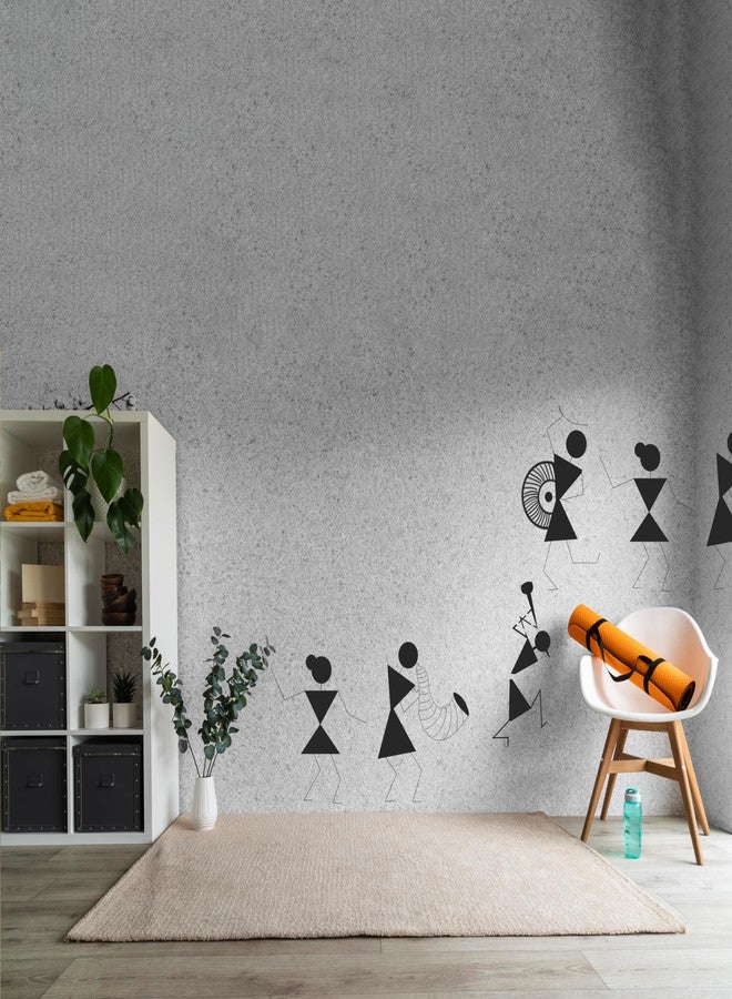 StenCart Musical Instrument Warli Art Pack of 2 Stencil for Wall Painting Home DIY Reusable Wall Stencil Design for Wall Decoration (16-inch x 24 inch) - Combo of 2 - Image 1